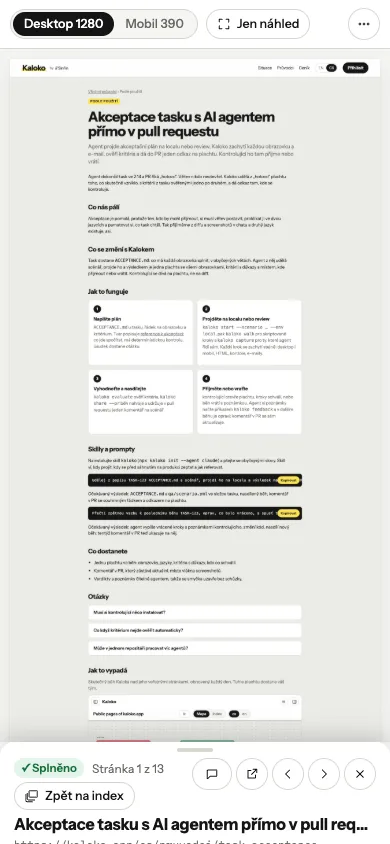 A stack page on a phone
