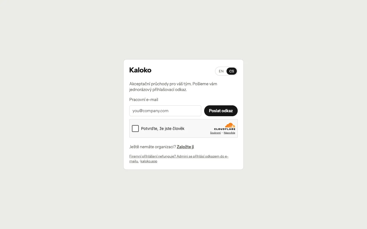The sign-in page